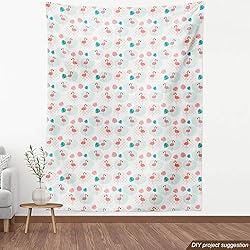 Ambesonne Tropical Fabric by The Yard, Flamingo