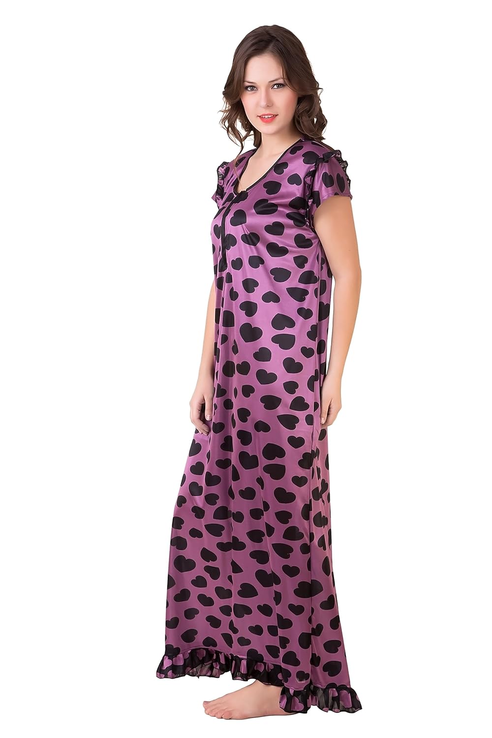 masha women's satin nighty nt41-138