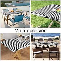 Spotjoy Rectangle Picnic Table Cloth, Waterproof