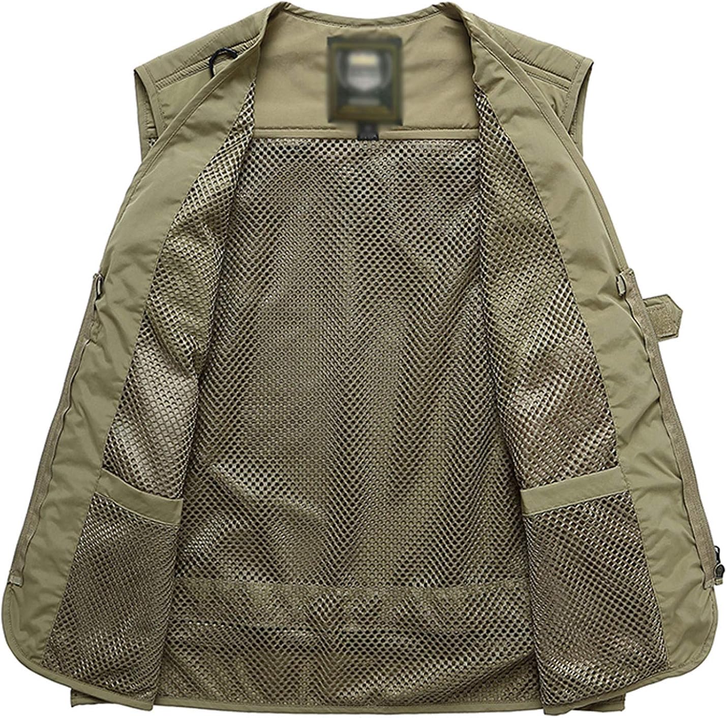 Flygo Men's Casual Outdoor Work Safari Fishing Travel Photo Cargo Vest Jacket Multi Pockets: Clothing