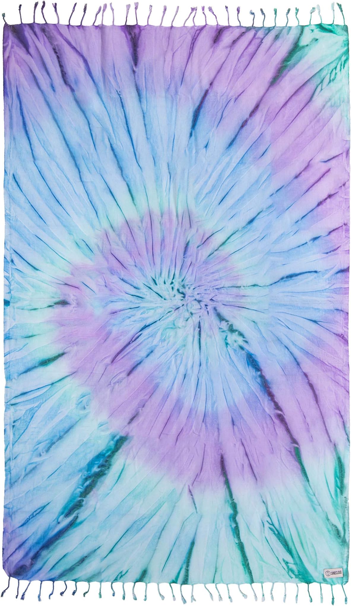 Sand CloudTurkish Beach Towel - Sand Free - 100% Organic Turkish Cotton Yarn - Quick Dry Towel for Beach, Picnic Blanket or Throw - As Seen on Shark Tank - Tie Dye (Luna)