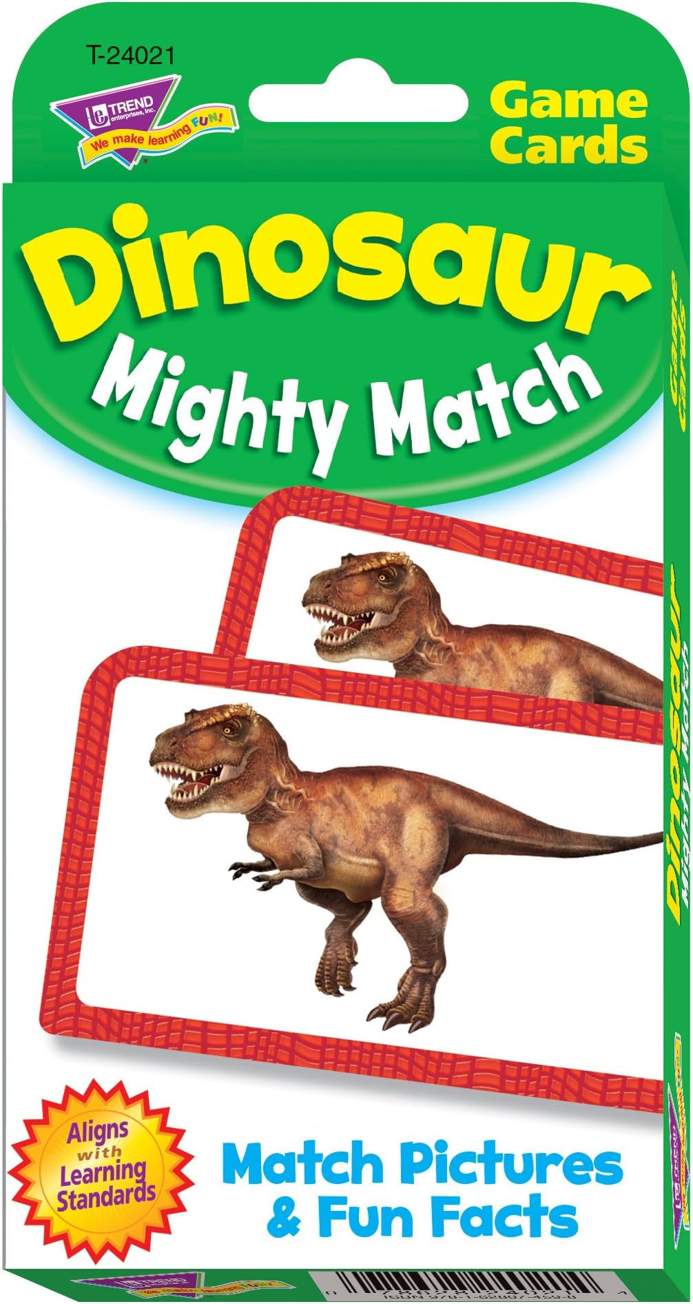 Dinosaur Mighty Match Challenge Flash Cards - Match Pictures - Educational Fun Facts
