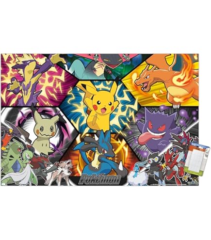 Amazon.com: Pokemon - TV Show Gaming Poster (100 Johto Region