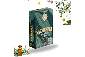 Moksha Herbal Filter Cigarette Sticks | 100% Nicotine & Tobacco Free | Non-Addictive Smoking Cessation Aid – All Natural Ayur