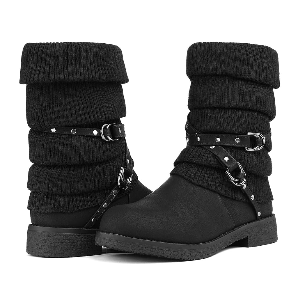 dream pairs women's mid calf winter snow boots
