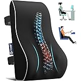 Lumbar Support Pillow for Office Chair Back Support Pillow for Car, Computer, Gaming Chair, Recliner Memory Foam Back Cushion