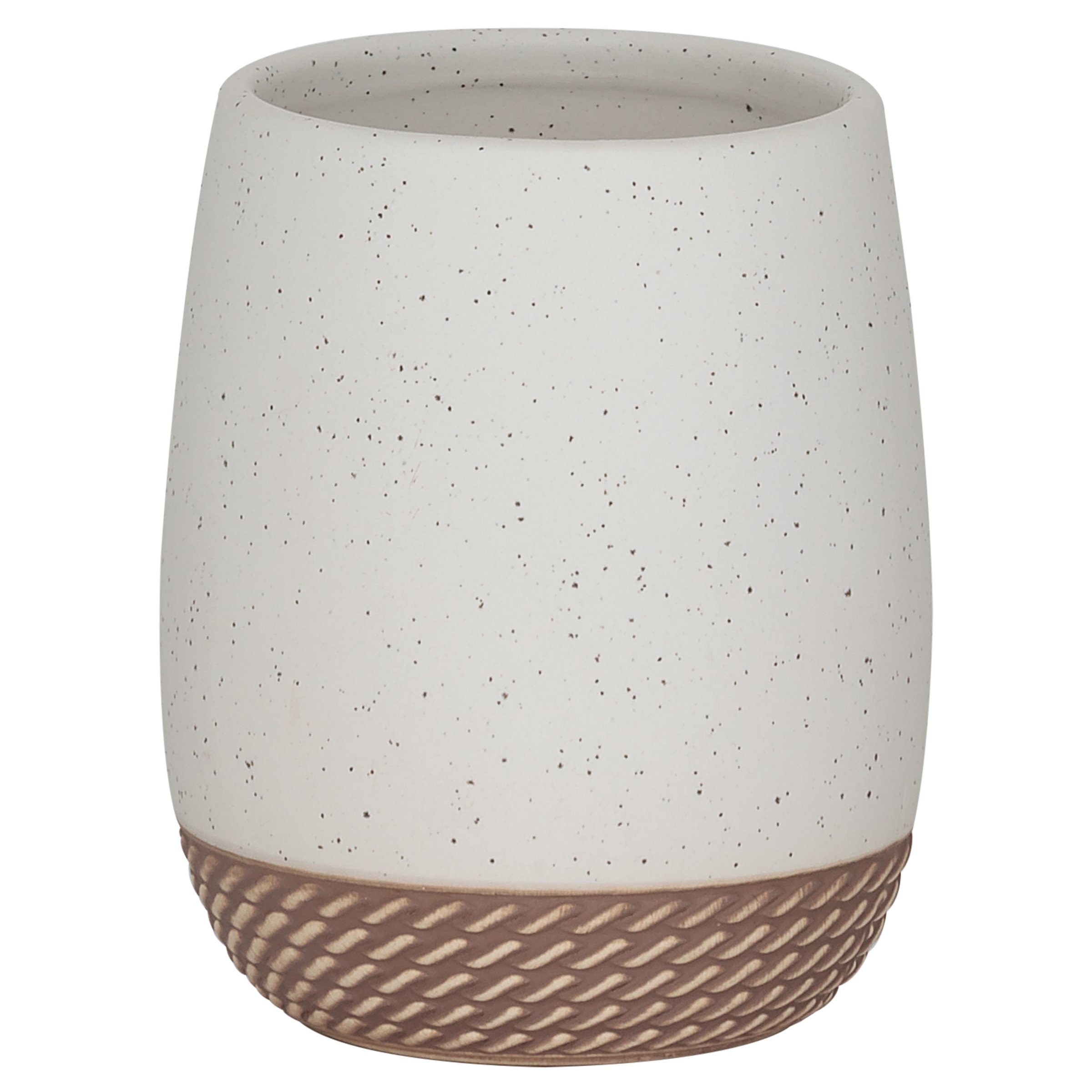 Sealskin Braid Tumbler, Ceramic, Sand, 8.3 x 10 x 8.3 cm