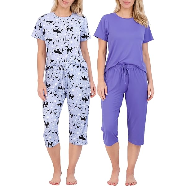 Summer Pajamas For Women Homgro Women's Cotton Pajama Set Soft