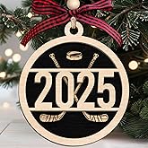 MAPDTWO Hockey Ornament - Hockey Ornaments for Christmas Tree - Sports Gifts for Boys, Men - Sports Lovers Gifts - Wood Christmas Ornament 2025