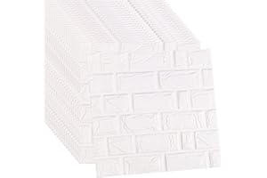 WADILE 3D Brick Peel and Stick Wallpaper 20 Pcs, 3D Brick Wall Panels Self Adhesive, Waterproof PE Foam Paintable,for Bedroom/Living Room/Kitchen/TV Wall and Home Decoration