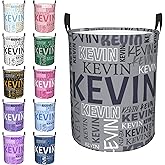 Custom Name Laundry Hamper, Personalized Dirty Clothes Hamper with Name for Bathroom Bedrooms Clothes Storage Organizer, Personalized Gifts for Boys Girls Men Women