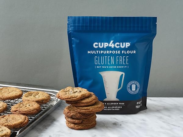 CUP4CUP MULTIPURPOSE FLOUR, 3 POUNDS, CERTIFIED GLUTEN FREE FLOUR, 1:1 ALL PURPOSE FLOUR SUBSTITUTION, NON-GMO, KOSHER, MADE IN THE USA