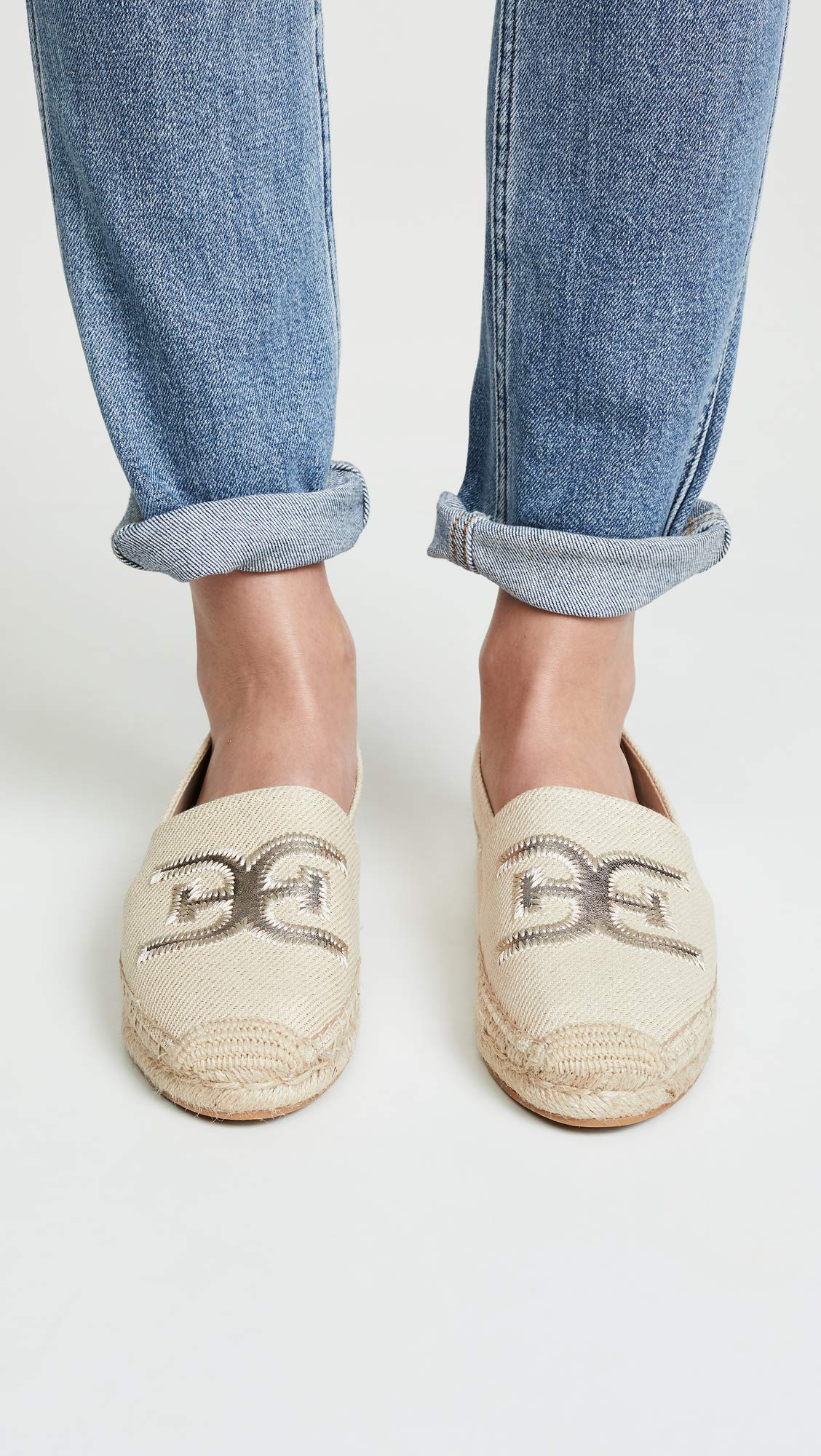 Sam Edelman Women's Khloe Espadrilles, Natural, Graphic, Off White, Metallic, 8 Medium US - Image 4