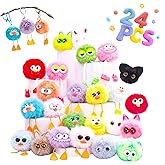 OMyFav 24 PCs Kids Keychains - Easter Egg Fillers for Kids Easter Egg Stuffers Birthday Goodie Bags Stuffers Party Favors Pinata Toys Classroom Prizes Elementary Child Bulk Items Treasure Box Prizes