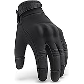 NoCry Water Resistant Tactical Shooting Gloves for Men with Soft Padded Knuckle Guards and Reinforced Palm with Non-Slip Grip — Ideal Heavy Duty Black Airsoft Gloves