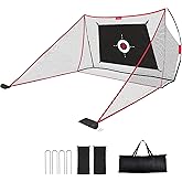 Sturdum 10x7ft Golf Hitting Net with Built in Side Barriers, Heavy Duty Practice Net for Driving Swing Chipping Home Simulator Training, Portable Training Aid with Carry Bag