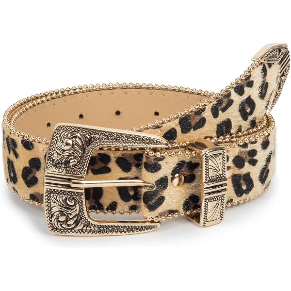 2183 Cotim Coyin Women\'s Leopard Print Belt, Adjustable Cowboy Belt Buy Leopard Print Western Belt For Women With Oval Buckle main image 4