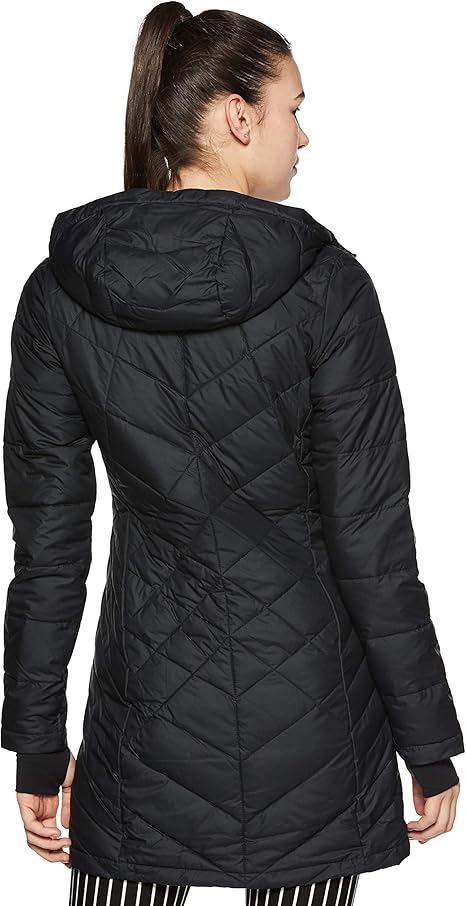 columbia heavenly long hooded jacket black medium