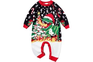 UNICOMIDEA Baby Ugly Christmas Outfit 0-24 Months Sweater Infant Knitted Xmas Romper