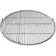 SnS Grills Slow ‘N Sear EasySpin Charcoal Grill Cooking Grate - Compatible with Weber and Other Grills, 2-Zone Stainless Steel Hinged Replacement - Tailgating & Backyard Cooking - 26” Inches