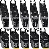 Bionso 120PCS Oscillating Tool Blade, Professional Universal Titanium Multitool Blades for Wood Metal, Multi Tool Blades Kits, Oscillating Saw Blades Fit Dewalt Ryobi Milwaukee Rockwell Fein Makita