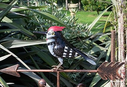 East2eden Metal Wild Bird Design Wind Weathervane Weather Vane Garden Ornament Decoration Woodpecker Amazon Co Uk Garden Outdoors