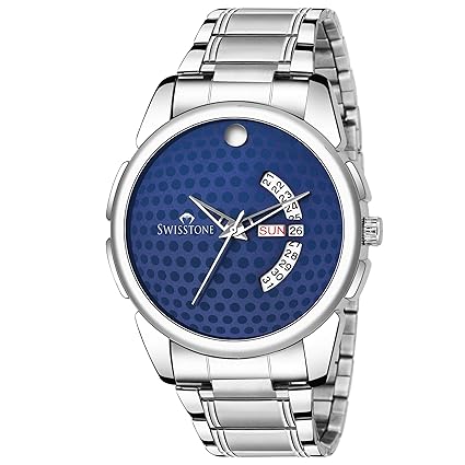 WT240-BLU-CH Stainless Steel Chain Wrist Watch for Men