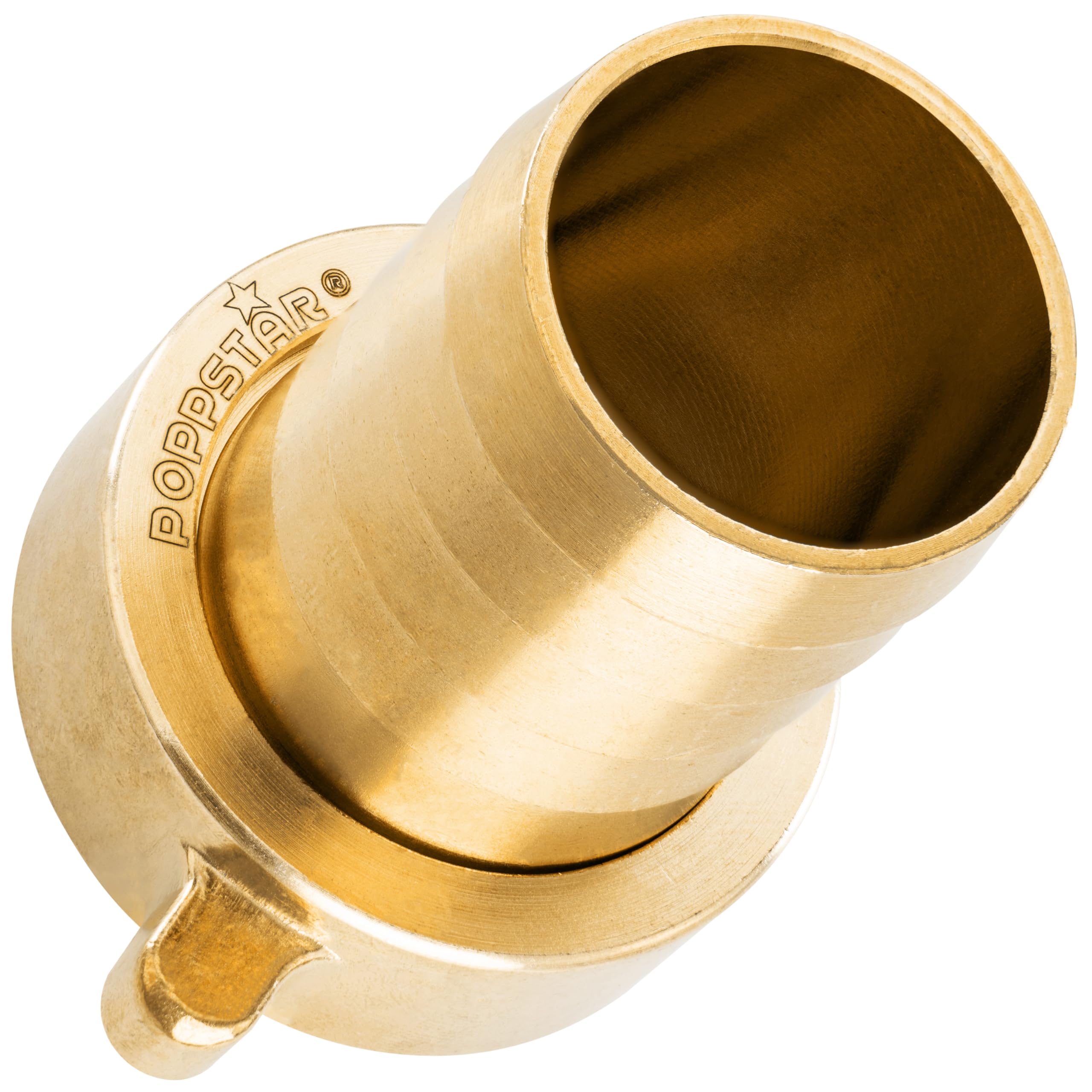 Poppstar Hose Connector ID 1 1/4 Inch Brass (incl. Union Nut with Flat Sealing) on Hose Nozzle 1 1/4 Inch (32 mm)