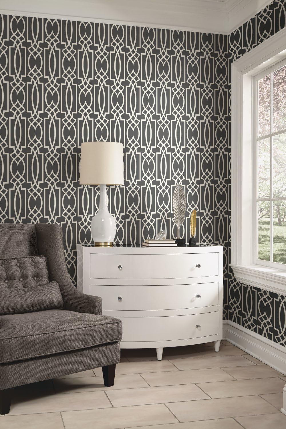 York Wallcoverings Trellis Sure Strip Wallpaper