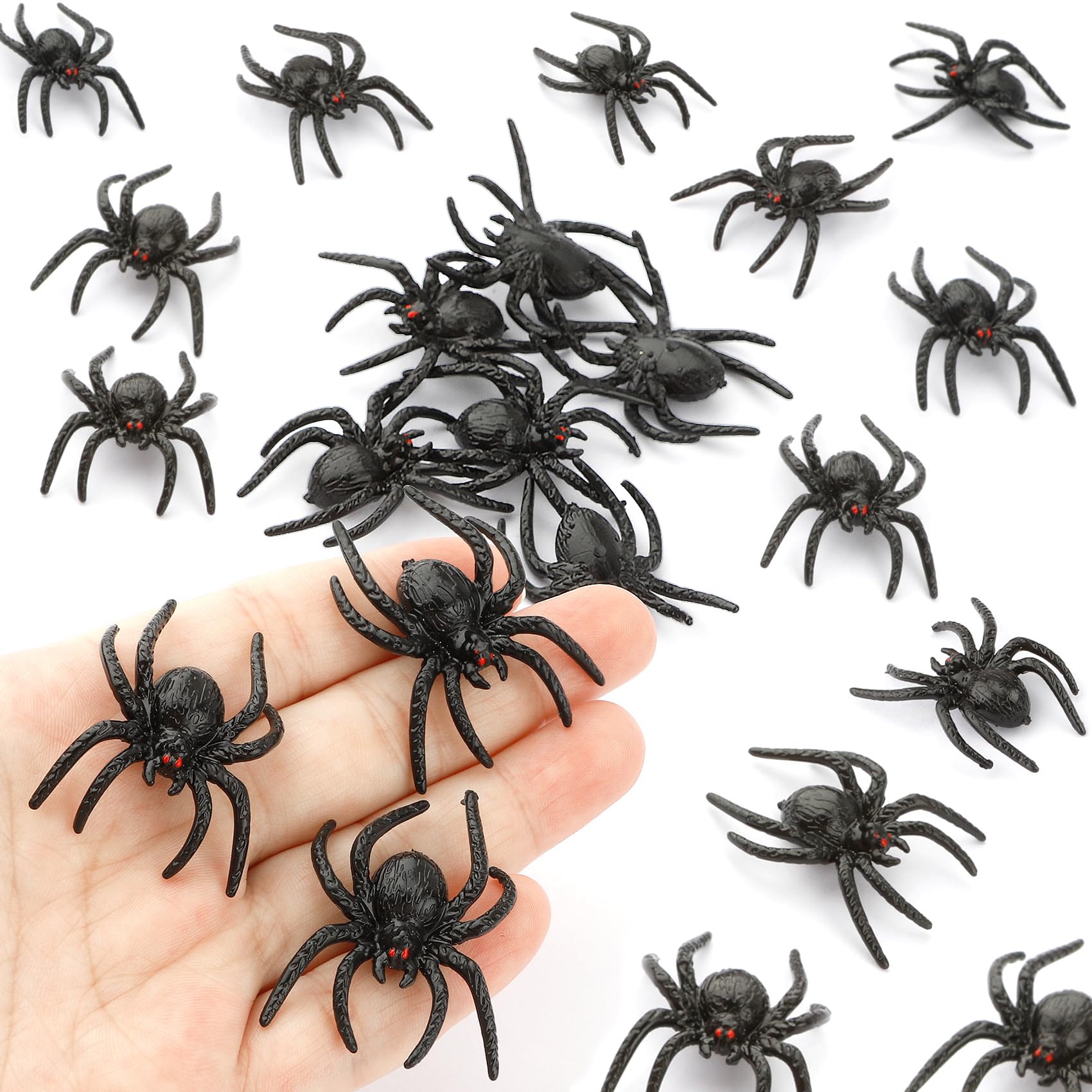 200pcs Halloween Bats And Spiders, Halloween Plastic Bats