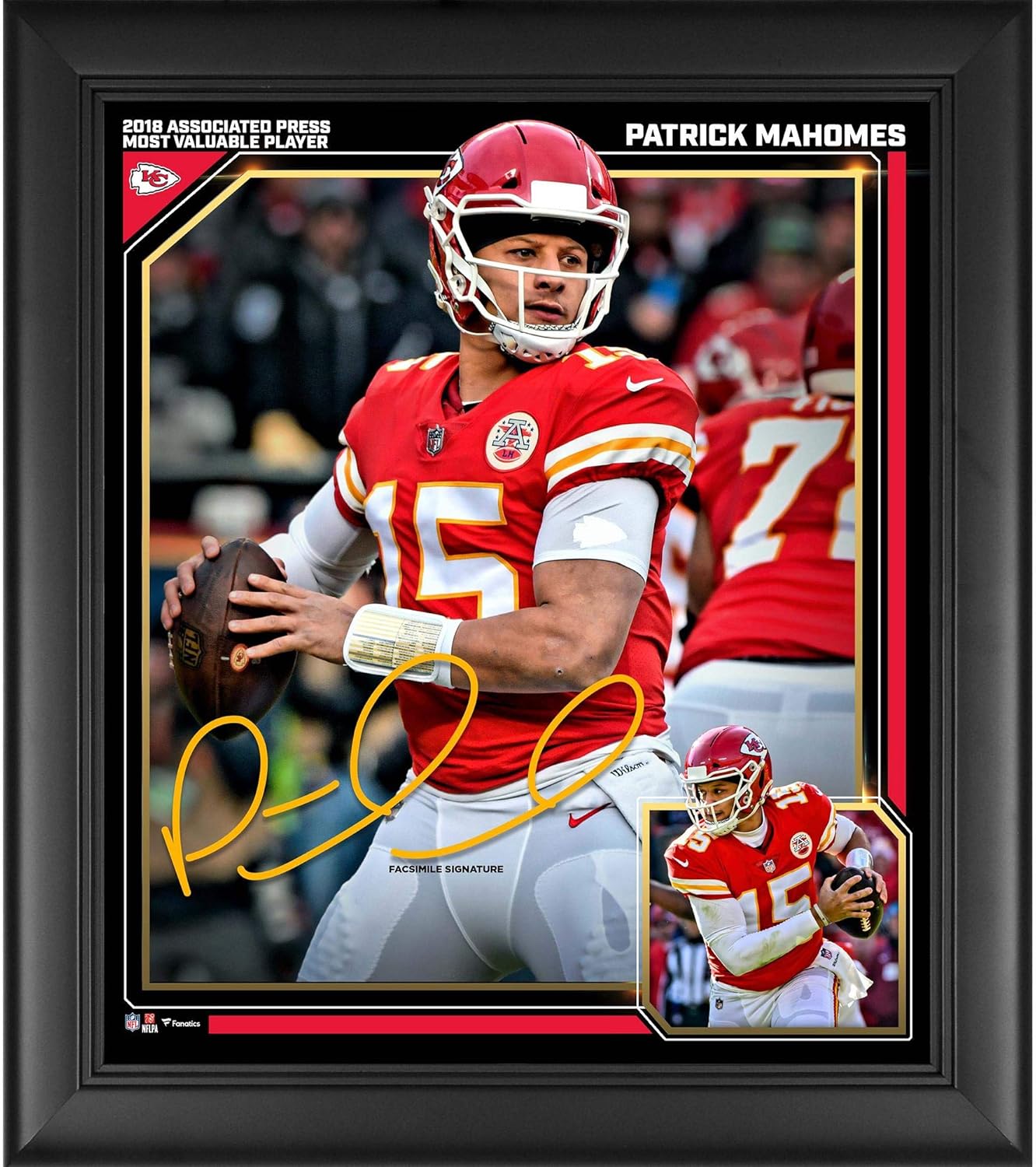 Patrick Mahomes Kansas City Chiefs 2018 NFL MVP Framed 15" x 17