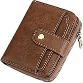 GAEKEAO Wallet for Men with Zipper RFID Blocking Vegan Leather Bifold Wallet Large Capacity Zipper Coin Pocket 2 ID Windows