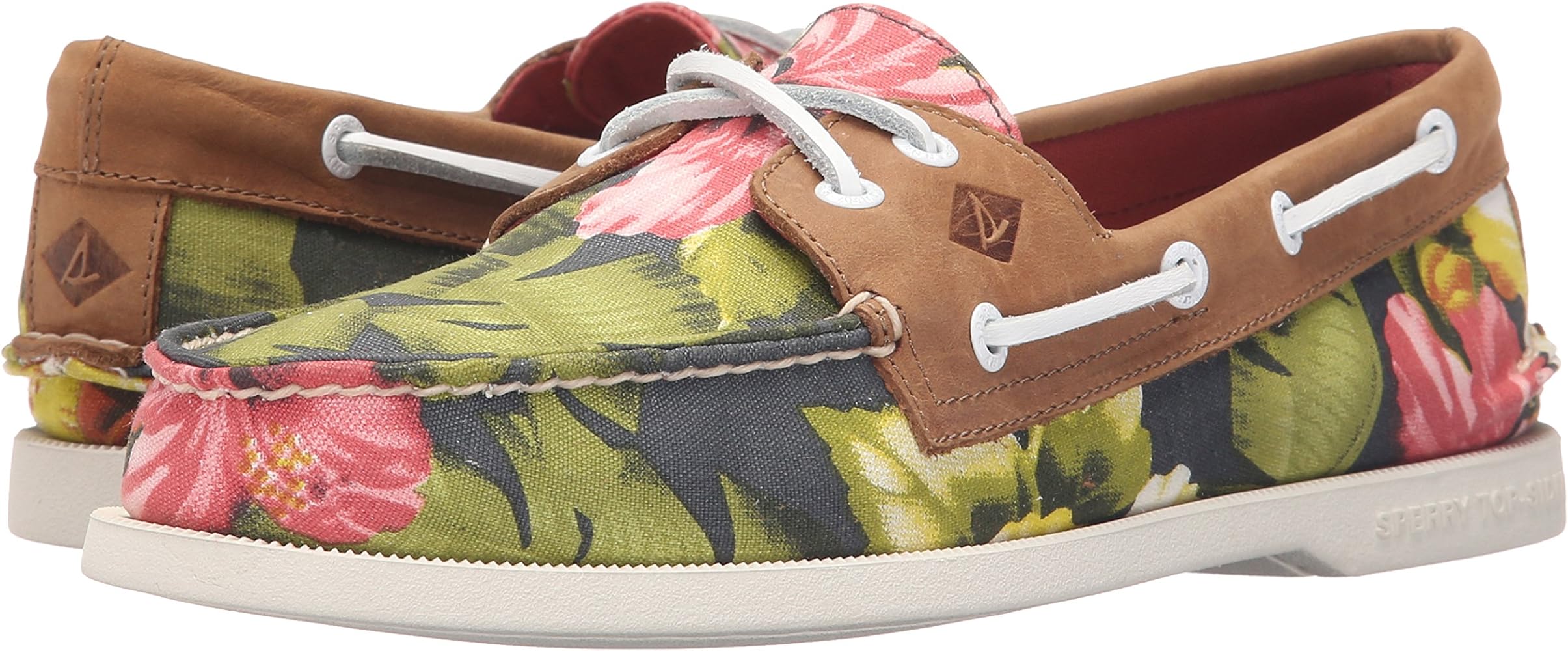 floral boat shoes