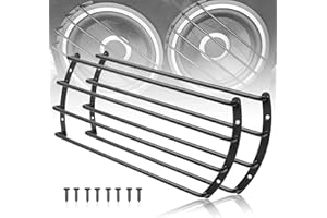 NuIth 12 Inch Metal Subwoofer Grill, 4 bar 12 Inch Audio Loudspeaker Grill Cover Protector, 12 Inch Black Car Bar Grille Sub Grill Cover, 12 Inch 4 Bar Speaker Cover 2PCS