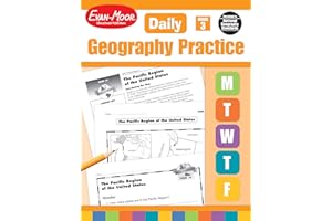 Evan-Moor Daily Geography Practice, Grade 3, Homeschooling and Classroom Resource Workbook, Reproducible Worksheets, Teaching Edition, USA, World, Continents, Oceans, Countries