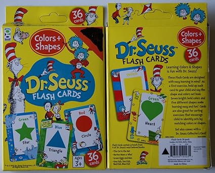 Dr. Seuss Flash Cards Color and Shapes - Preschool Learning