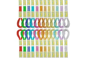 New ThreadNanny 24 Skeins of 100% Cotton Metallic Thread for Hand Embroidery - Assorted Colors