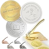 Book Embosser Personalized, Custom Book Embosser Stamp with Own Logo, Ex Libris, Personal Embosser Stamp, Perfect for Library