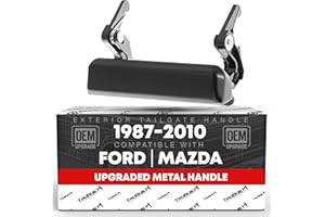 T1A Tailgate Handle Latch Assembly, Upgraded Metal - Compatible with 1993-2003 Ford Ranger; 1994-2010 Mazda B2300, B4000, 98-01 Mazda B2500, 94-08 Mazda B3000 - OEM F87Z-9943400-AAF, 79603, FO1915103