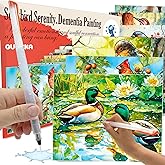 QUOKKA Dementia Activities for Seniors - Water Painting for Dementia and Alzheimer’s Patients - 10 Pack Songbird Serenity Art