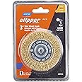 Norton Wire Brush, Clipper 3" Wire Wheel for Drill and Pencil Grinder, Carbon Steel Metal Brush for Cleaning, Crimped Wire Metal Brush, Pack of 1