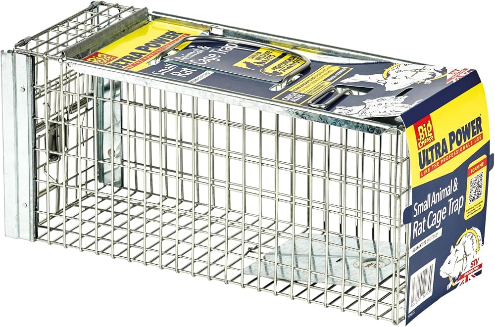 The Big Cheese Ultra Power Rat Trap Cage Humane Live Catch 36x14x16cm