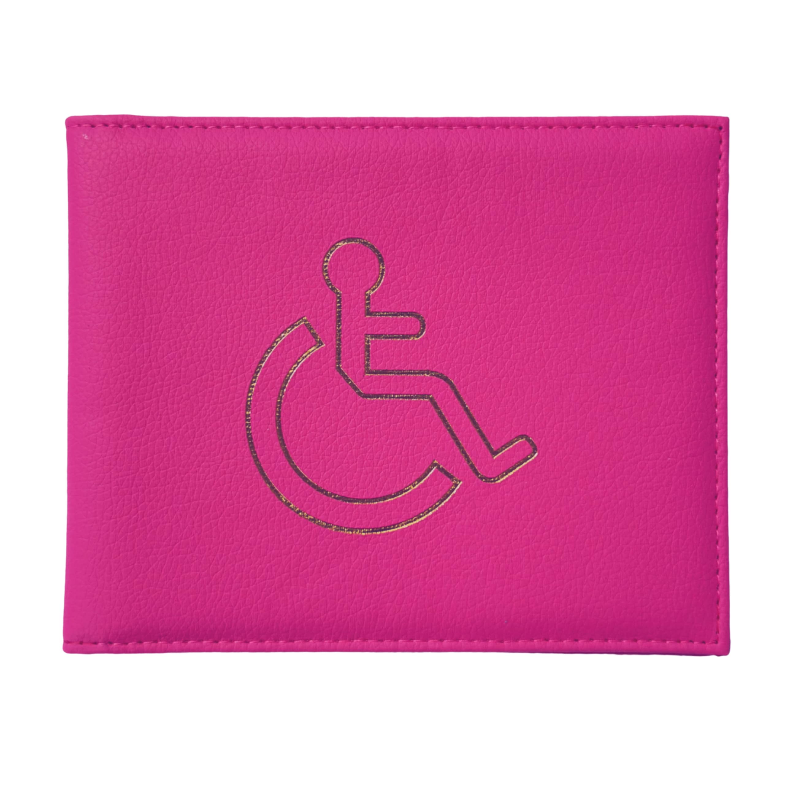 Lizzy Parking Disabled Badge Holders PU Leather Wallet Protector Blue Badge Timer Holder Protector Hologram (Hot Pink)