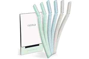 ennva Eyebrow Razor for Women | Dermaplane Facial Razor for Face | Hair Trimmer Face Razor for Body Use | Multipurpose Facial Hair Removal Disposable Blades Eyebrow Tool - 6pcs