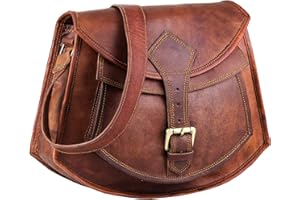 HULSH Leather crossbody bags for women A perfect Brown Leather purses and handbags for Everyday use | Handmade Leather handbags for women | Unique and Stylish brown leather purse