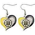 aminco NHL womens Swirl Heart Earrings