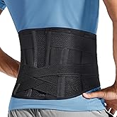 EGJoey Adjustable Back Brace for Lower Back Pain & Sciatica Relief - Unisex Lumbar Support Belt for Herniated Disc, Posture Correction, Breathable Design for Work, Sports (B92,X-Large)