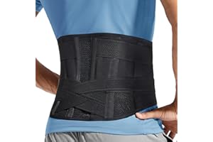EGJoey Adjustable Back Brace for Lower Back Pain & Sciatica Relief - Unisex Lumbar Support Belt for Herniated Disc, Posture Correction, Breathable Design for Work, Sports (B92,XX-Large)
