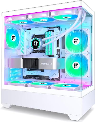 FOIFKIN F1 ATX Mid-Tower Case with 6 ARGB PWM Fans White