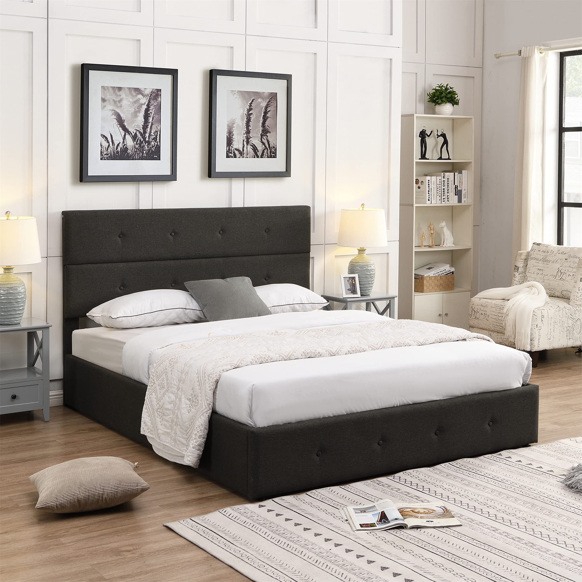 Harper & Bright Designs Lift Up Storage Bed Queen